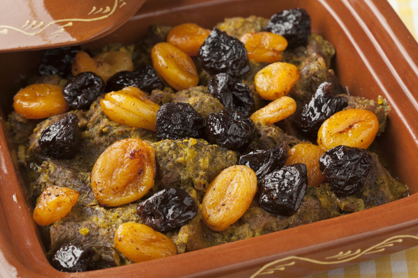 Lamb tagine with plums