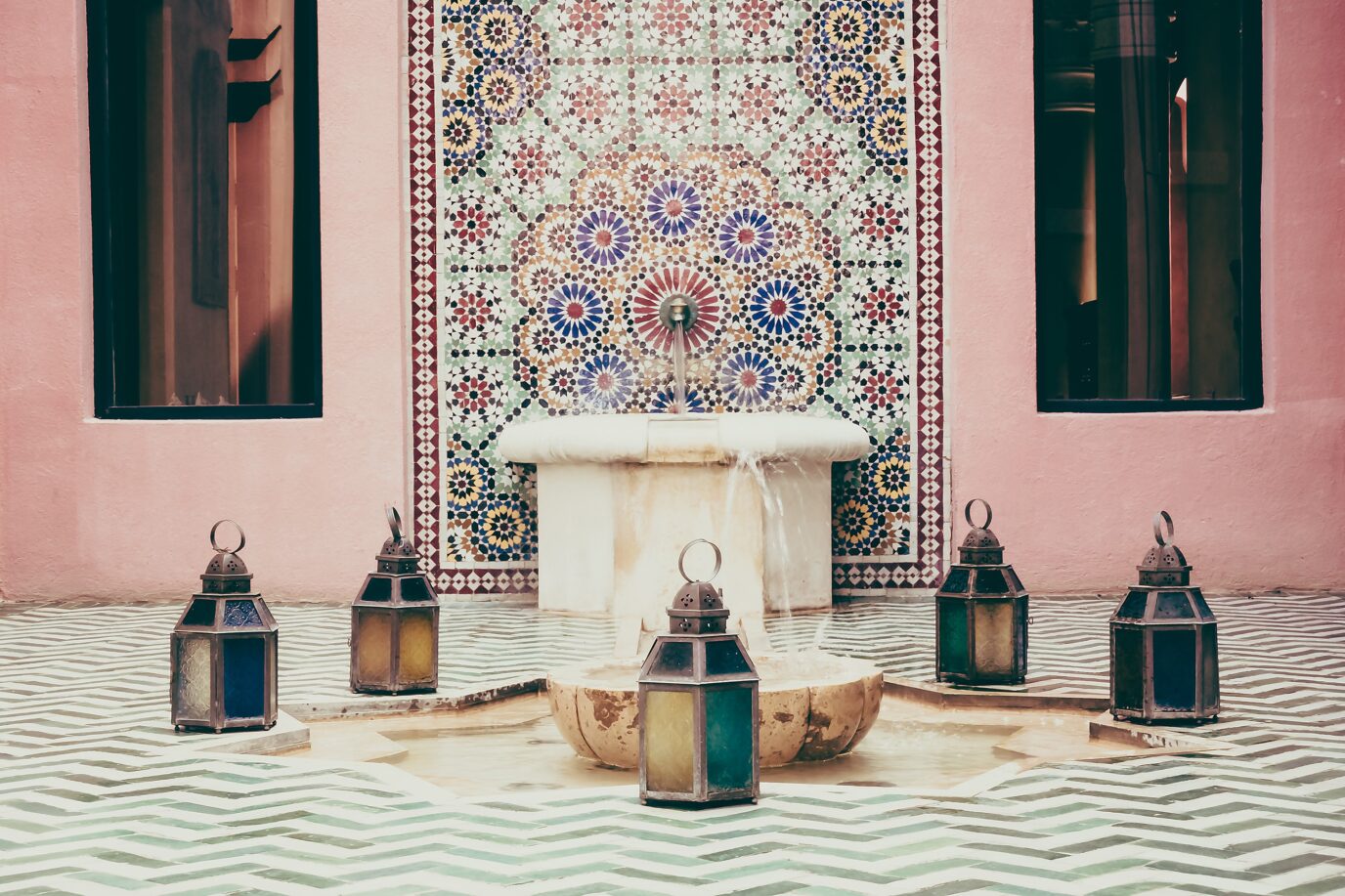 Where is the Moroccan tile